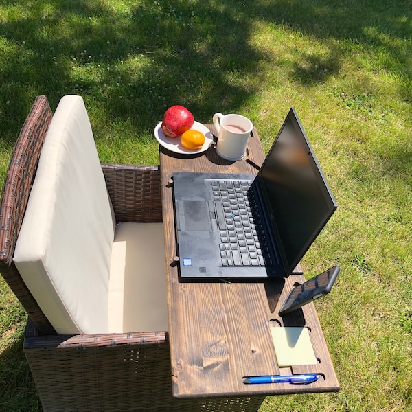 Lap_Board for workspace with small form laptops, phone holder, iPad/surface holder, pen and post-it note holder