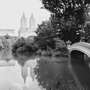 Black and White Bow Bridge // Central Park New York City Wall Art New York City Photography Architecture Bridge NYC Art NYC Photography