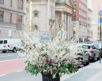Flower Flash in New York City // Florals, Purple, NYC Wall Art, NYC Photography, New York Art, NYC Decor, Flowers