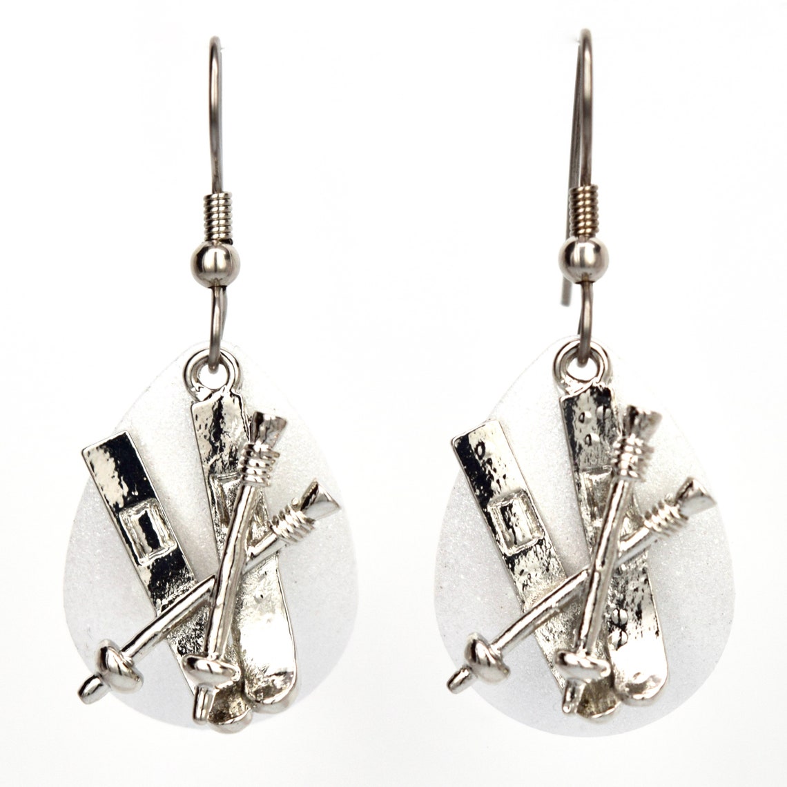 Ski Earrings Fishing Lure Jewelry Maine Made Etsy