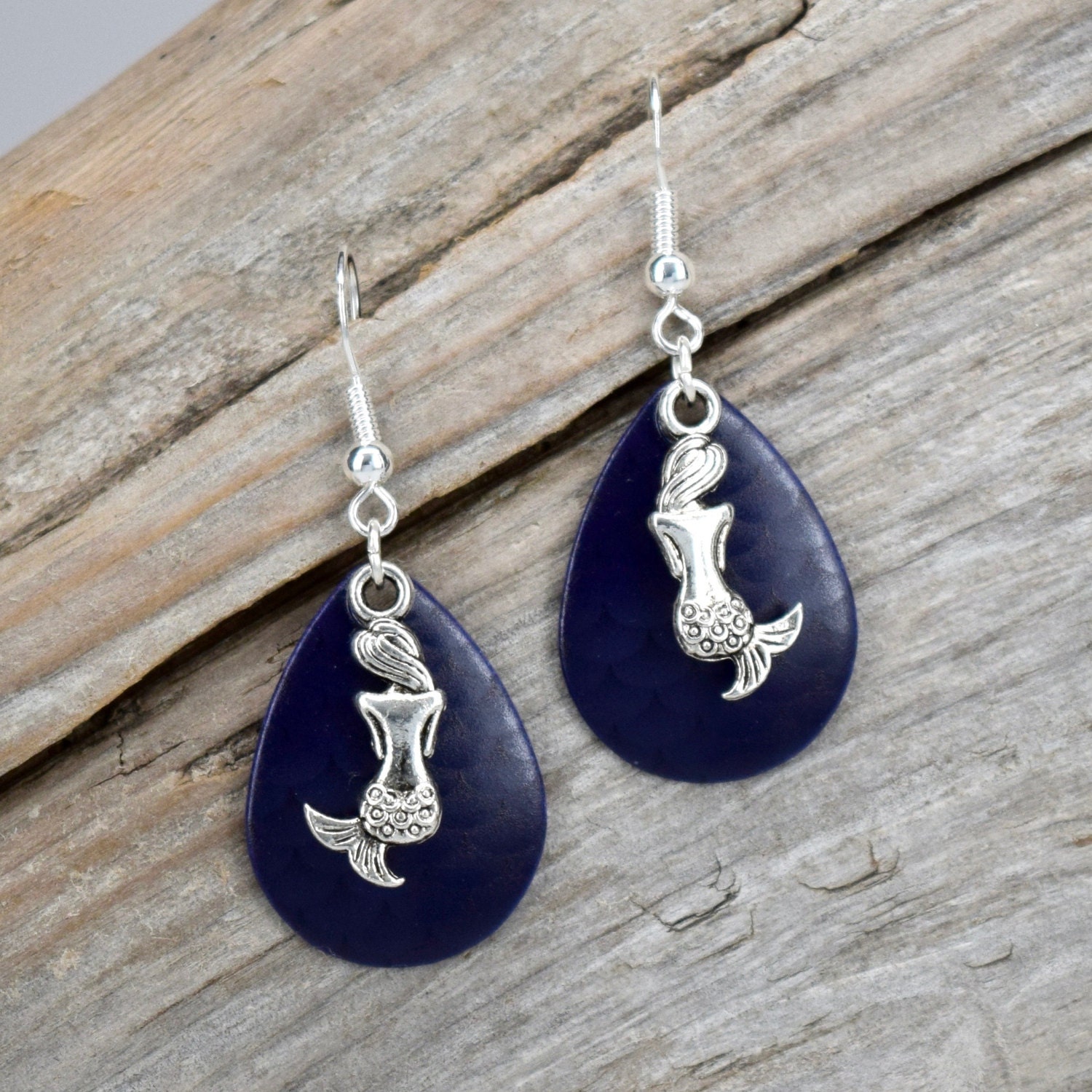 Mermaid Tail Earrings With Fishing Lure Jewelry Made in Maine Etsy