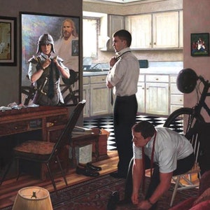 Chamado para Servir Presente Missionário Ancião Armadura de Deus Pintura LDS Mórmon Arte Doc Christensen Sem Moldura 11x14 Salvador Impressão