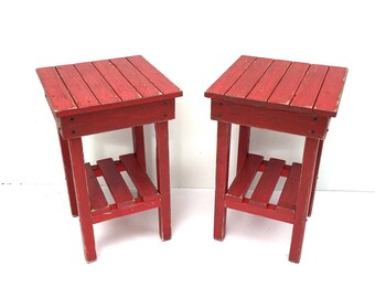 distressed night stand set distressed red end table set two bed side tables2 rustic tablemodern farmhouse side tablewooden table - Distressed End Tables distressed night stand set distressed red end table set two bed side tables2 rustic tablemodern farmhouse side tablewooden table - Distressed End Tables