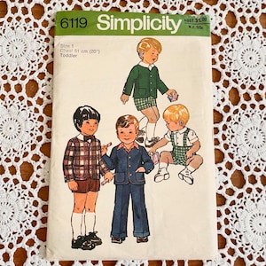 1974 Eenvoud peuterjas en broek naaipatroon