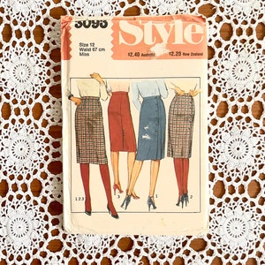 1980 Style 3093 Skirt Sewing Pattern