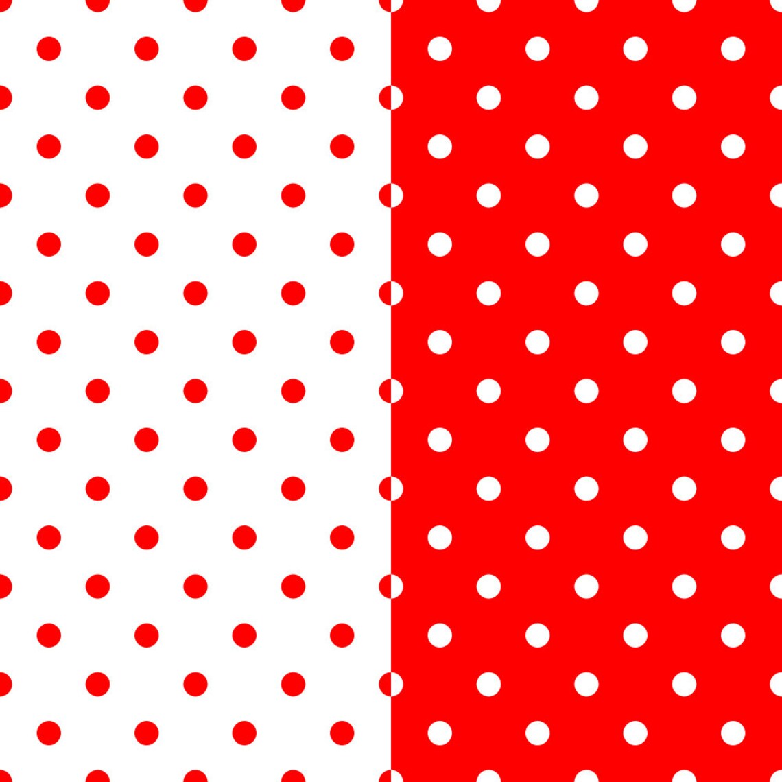 Red and White Polka Dots Digital Scrapbooking Paper Pack Etsy