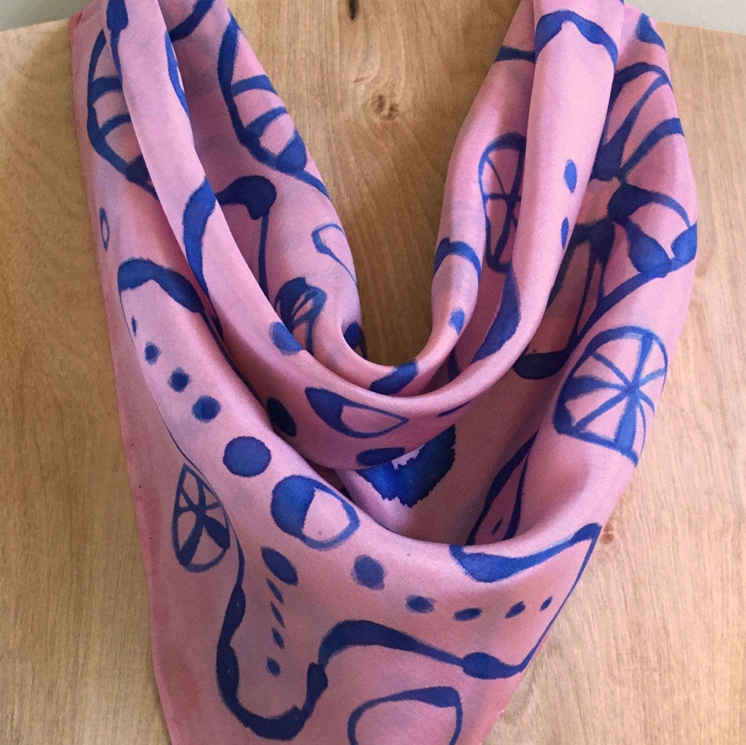 Sea Garden Scarf Soft Pink Jersey Blouse