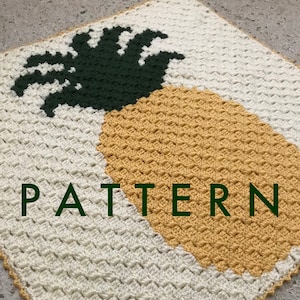 CROCHET PATTERN : Pineapple Corner-to-Corner Baby Blanket