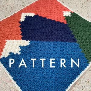 CROCHET PATTERN : Mountain Corner-to-Corner Baby Blanket