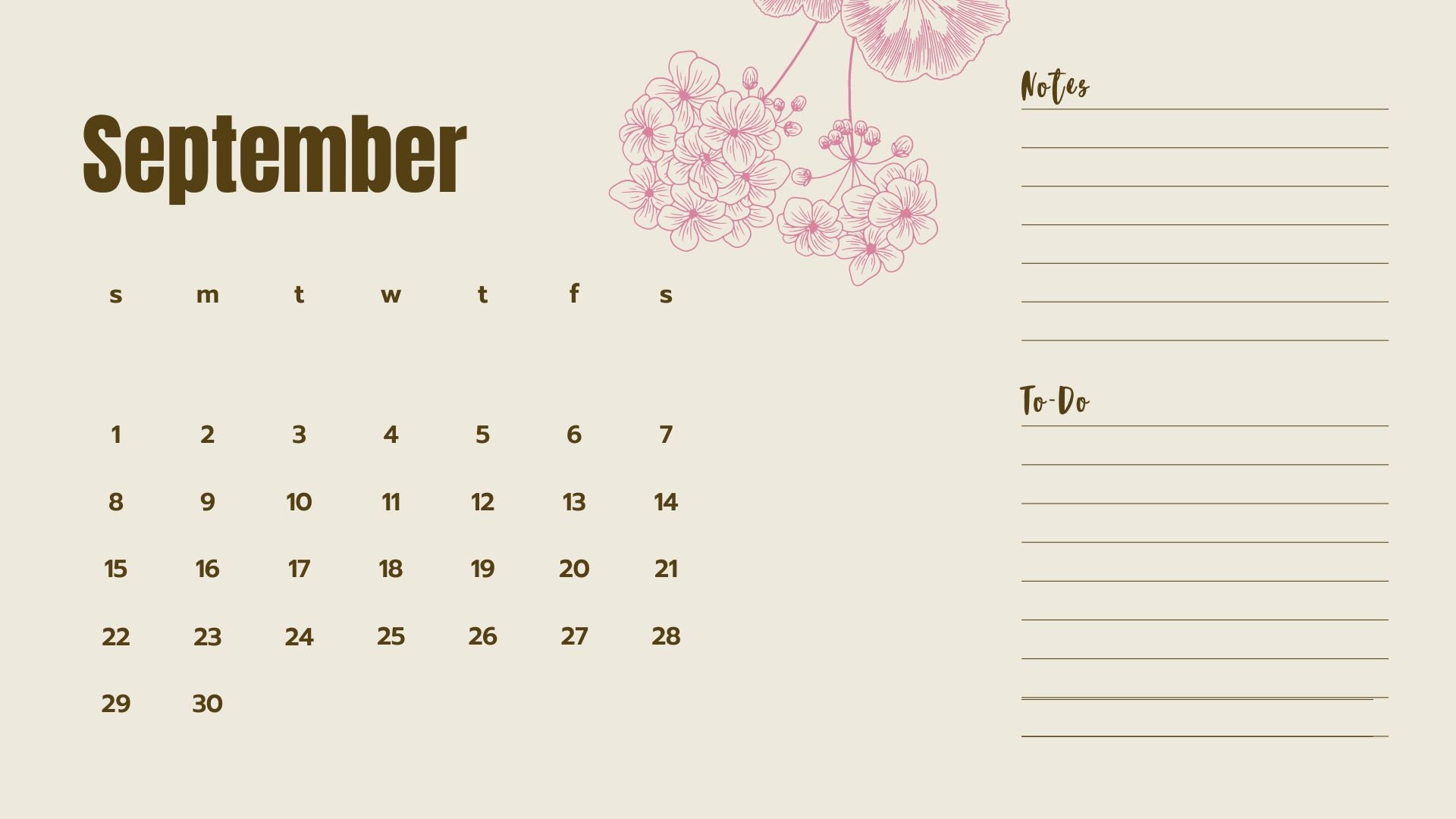 Floral Calendar Printable - Etsy