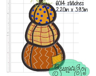 Country Pumpkins Applique design 3 sizes