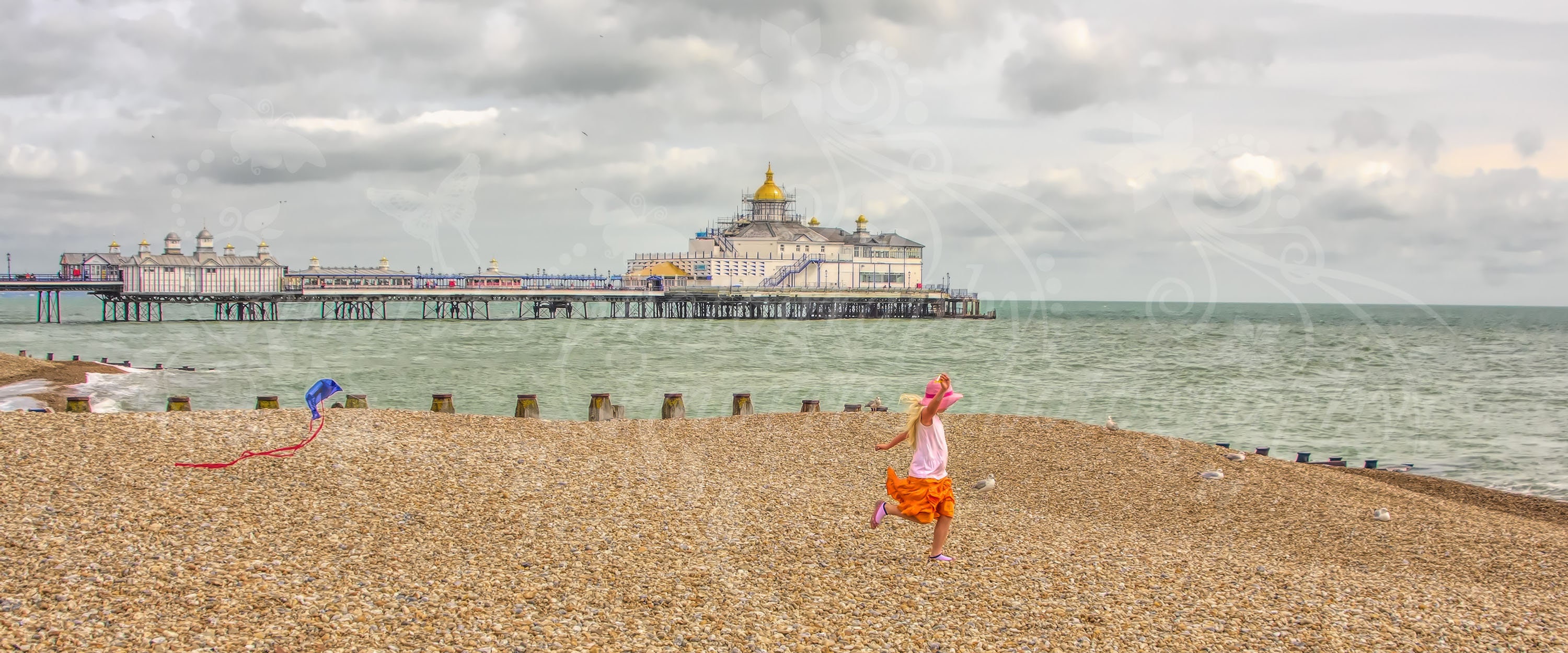 Eastbourne Pier Photograph Colourful Seascape Wall Art Kite Etsy UK