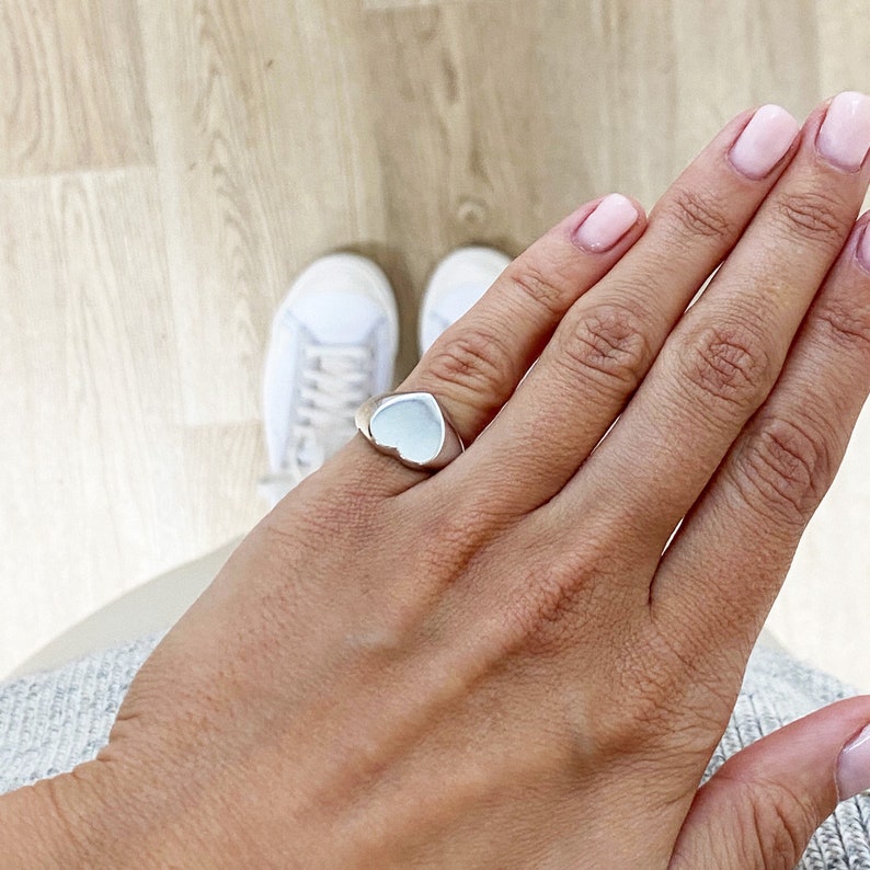 Love Rings Anniversary Rings Engraved Heart ring Statement rings Silver Heart Ring Heart rings for women| Gift for women World