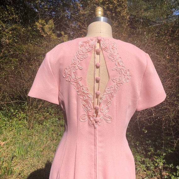 Sophisticated Pretty in Pink 1980’s dress with But