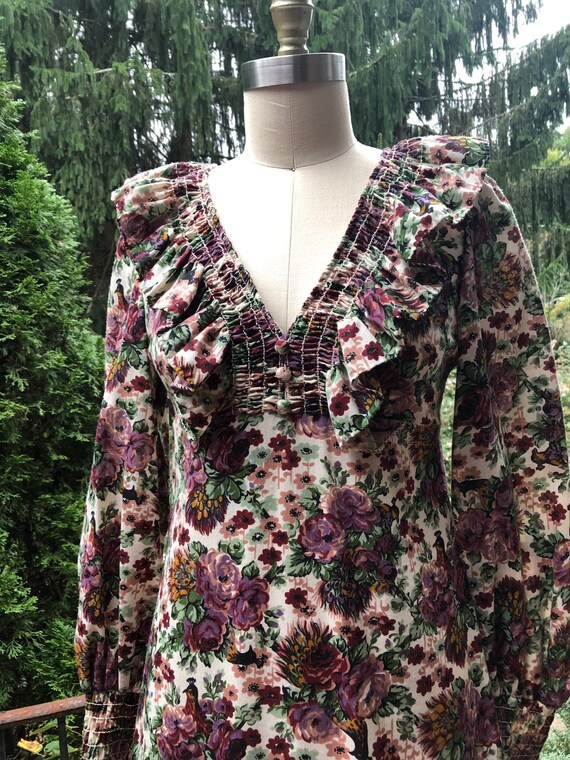 Vintage 70's Styled Floral Dress Cottagecore