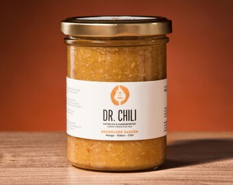 Scharfe Chili Sauce Hot Caribbean – BBQ Grill Chilli Habanero Soße (195 ml) von Dr. Chili® mit Mango Kokos - Barbecue Saucen