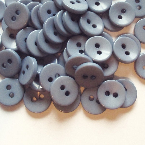 50 Gray Buttons | 12mm Shirt Buttons for Art Crafts Kids Clothes Doll Clothes Blouses Sewing Quilting Stuffed Animals Ornaments Cards Gifts