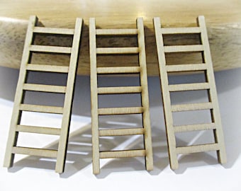 8X Dollhouse Miniature Fairy Garden Wood Step Ladder HomeFurniture Decoration BD 8X Dollhouse Miniature Fairy Garden Wood Step Ladder HomeFurniture Decoration BD