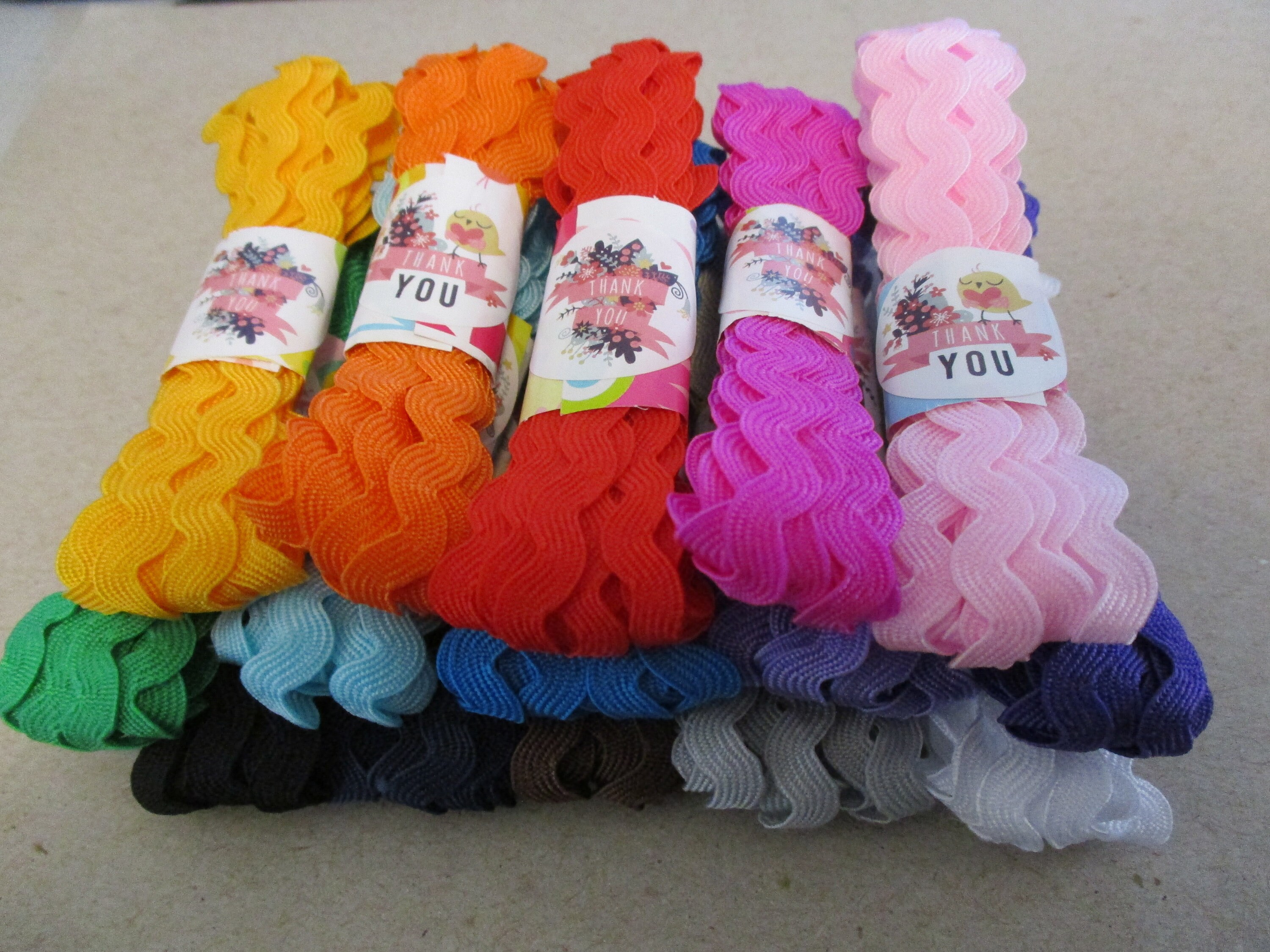 30 Yards Ric Rac Trim Ribbon 2 Each of 15 Colors Grosgrain Etsy