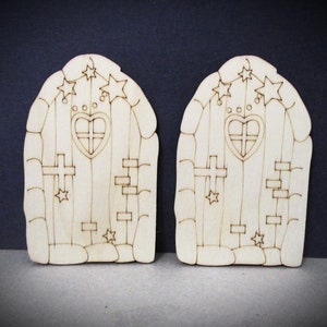 Unfinished Wood Fairy Door: DIY Miniature Fairy Garden Accessory