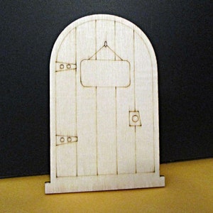 Unfinished Wood Fairy Door: DIY Miniature Fairy Garden Accessory