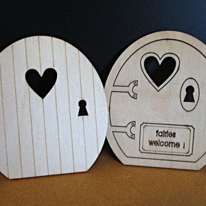 DIY Wooden Fairy Door Kit: Miniature Pine Wood, Kids Craft