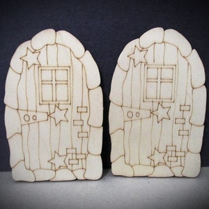 Unfinished Wood Fairy Door: DIY Miniature Fairy Garden (3 7/8 Inch)