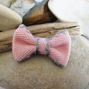 10 Cute Pink Bows | Mini Ribbon Bows for Hair Accessories Doll Clothes Sewing Quilting Scrapbooking Costumes Cards Ornaments and Decorations