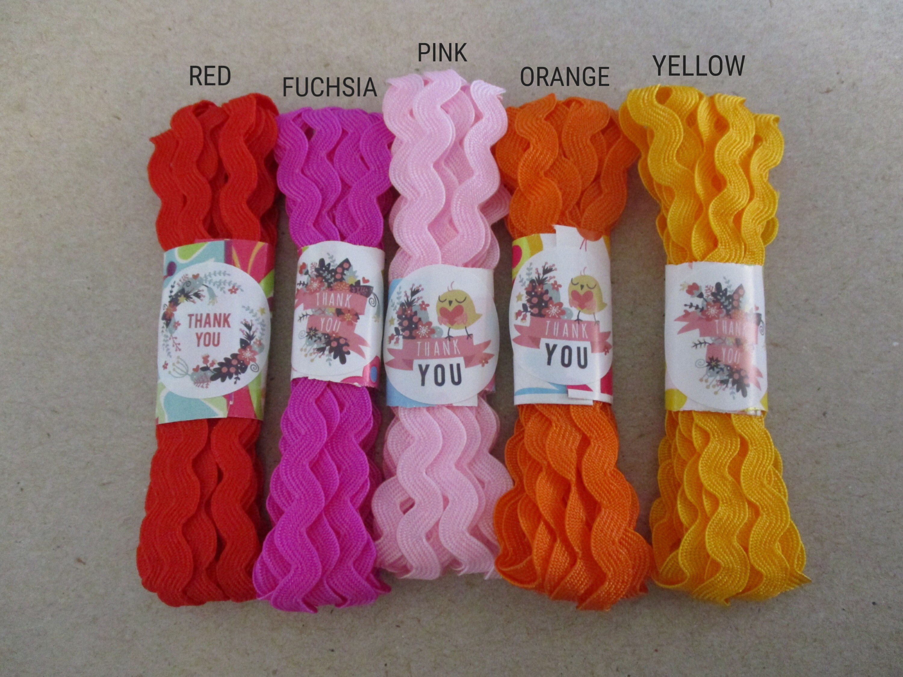 30 Yards Ric Rac Trim Ribbon 2 Each of 15 Colors Grosgrain Etsy