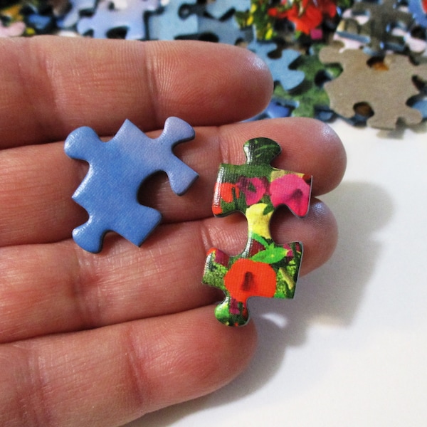 Brand New Puzzle Pieces for Crafting Junk Journal Ephemera Scrapbooking Ornaments Jewelry Keychains Crafts Altered Art | 4oz | About 300 pcs