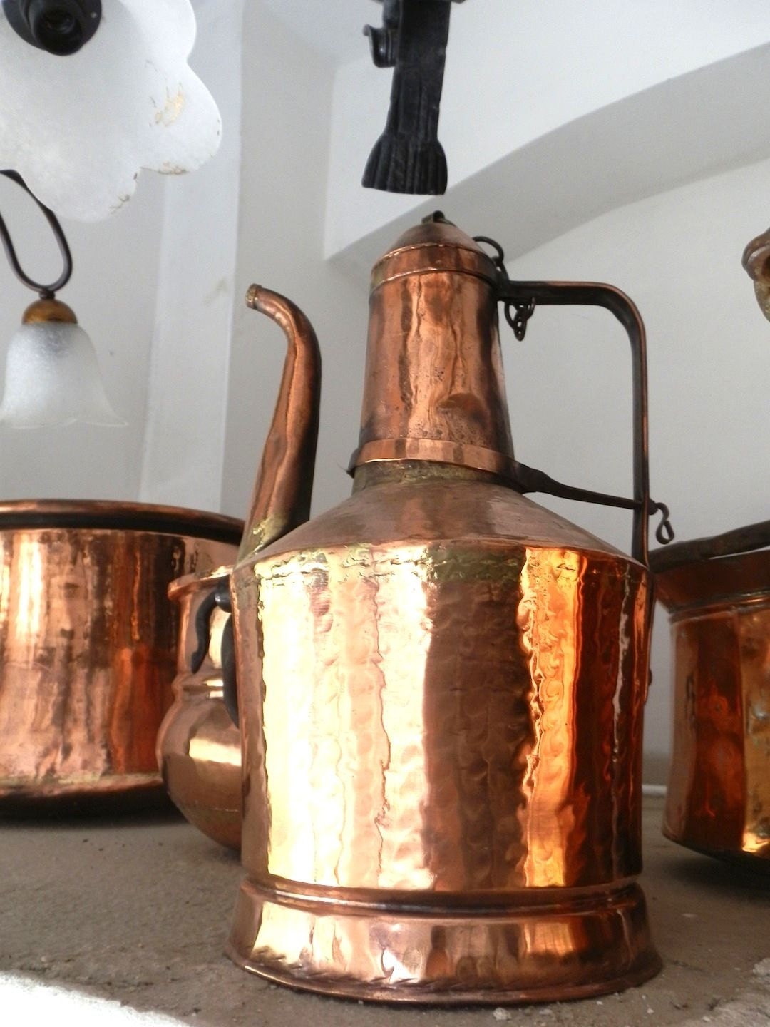 Ancient WINE JUG in Copper Cleaned and Polished 50s Brass Etsy
