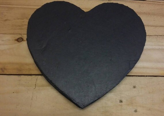 Natural Slate Place Mats Natural Place Mat Set Heart Shape Etsy