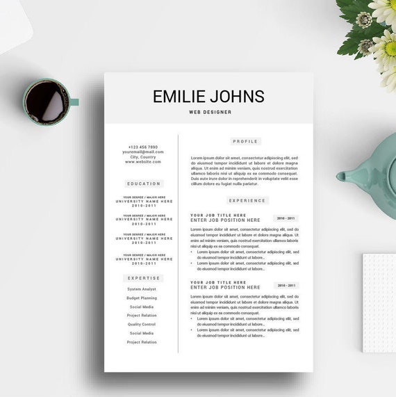 cv template microsoft word professional resume template modern design instant download cover letter resume cover letter resume word professional resume template