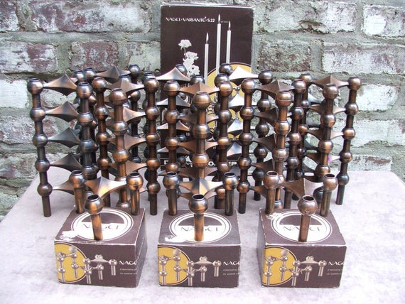 vintage Mid-Century atomic MACHINE AGE candlestick candle holder Nagel Quist era