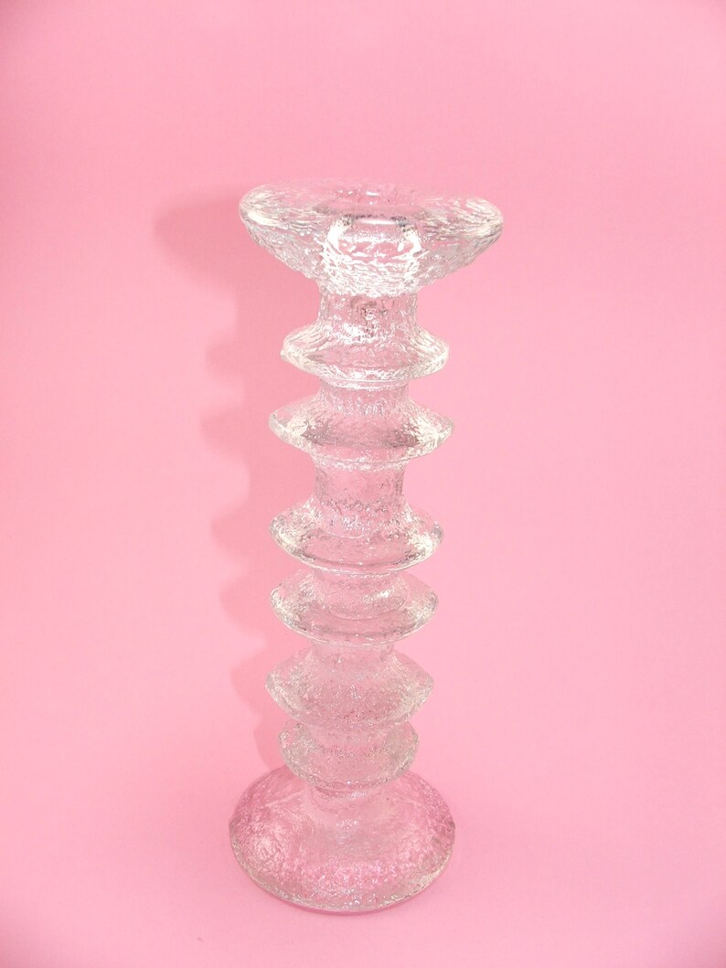 Vintage classic Iittala Festivo glass candle holder six rings Etsy