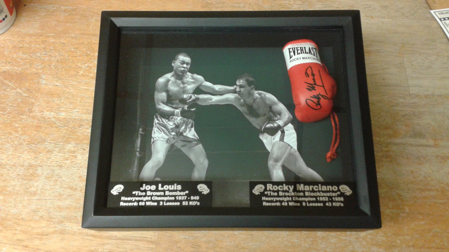 Rocky Marciano Vs Joe Louis Boxing Display Two All-time Greats