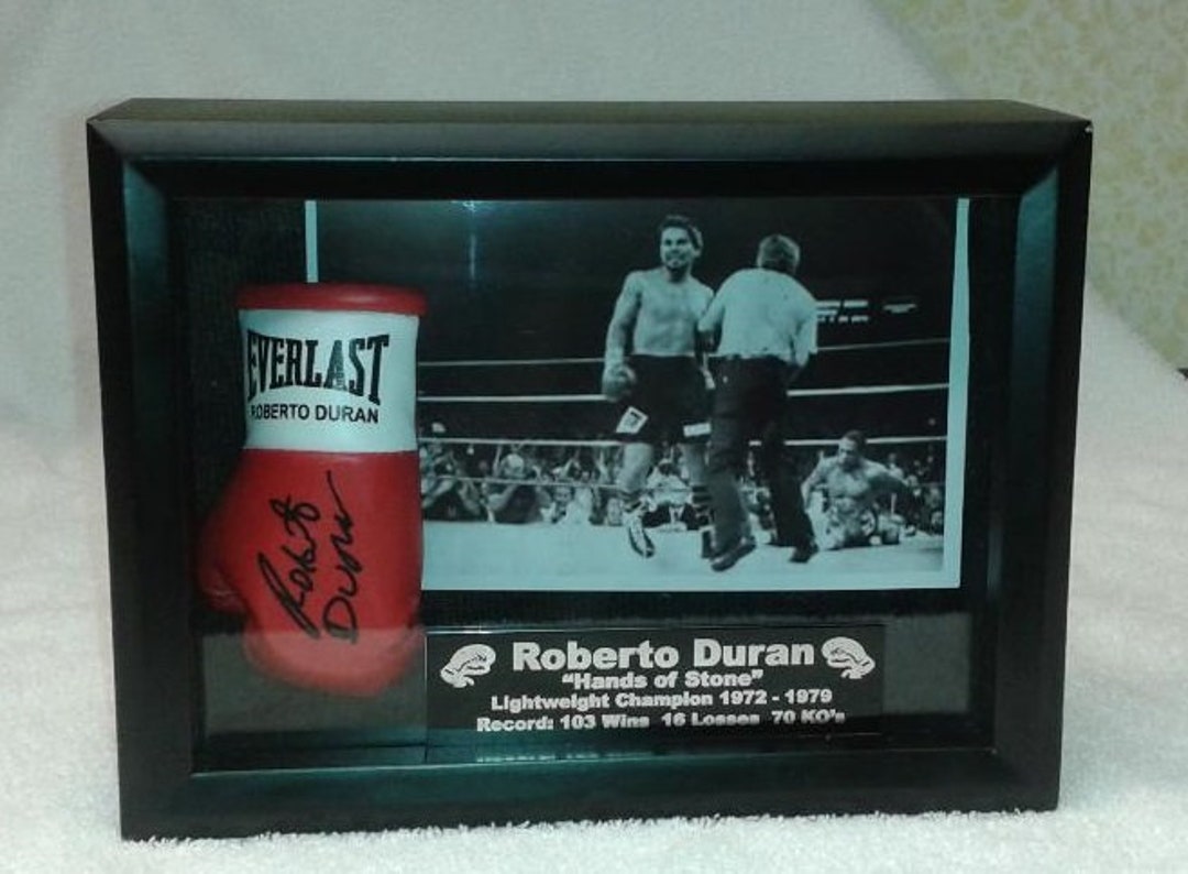 Roberto Duran hands of Stone Boxing Display Etsy