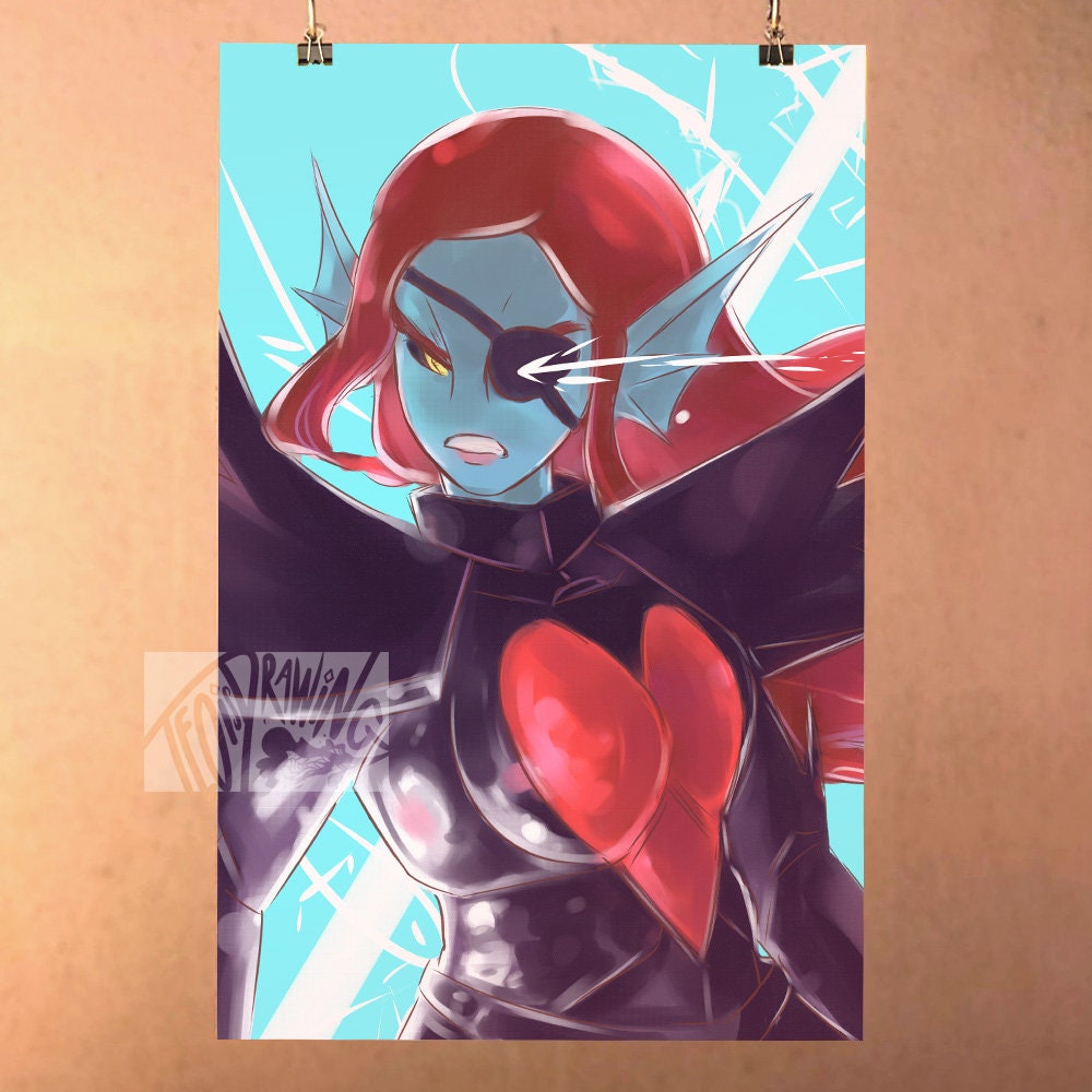 Undyne The Undying Undertale Print Poster Etsy Undyne The Undying Undertale Print Poster Etsy