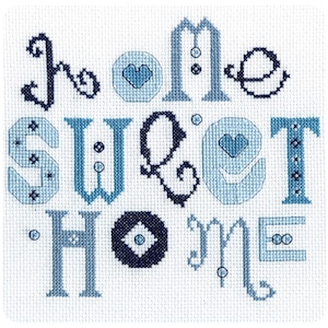 Home Sweet Home Cross Stitch Chart - Red. PDF Down load