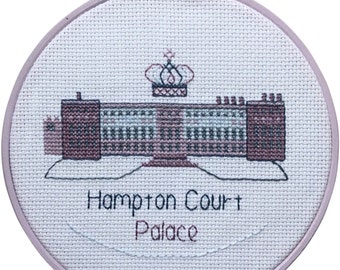 London Hampton Court Palace,  Cross Stitch chart - PDF Download, with a finishing tutorial