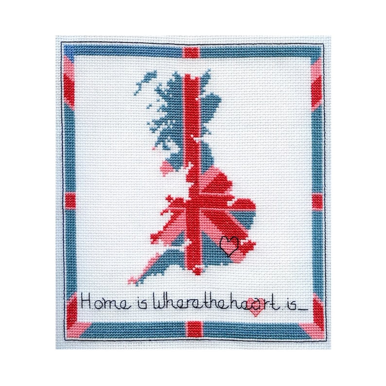 Home is Where The Heart Is Cross Stitch Chart. Download Etsy España