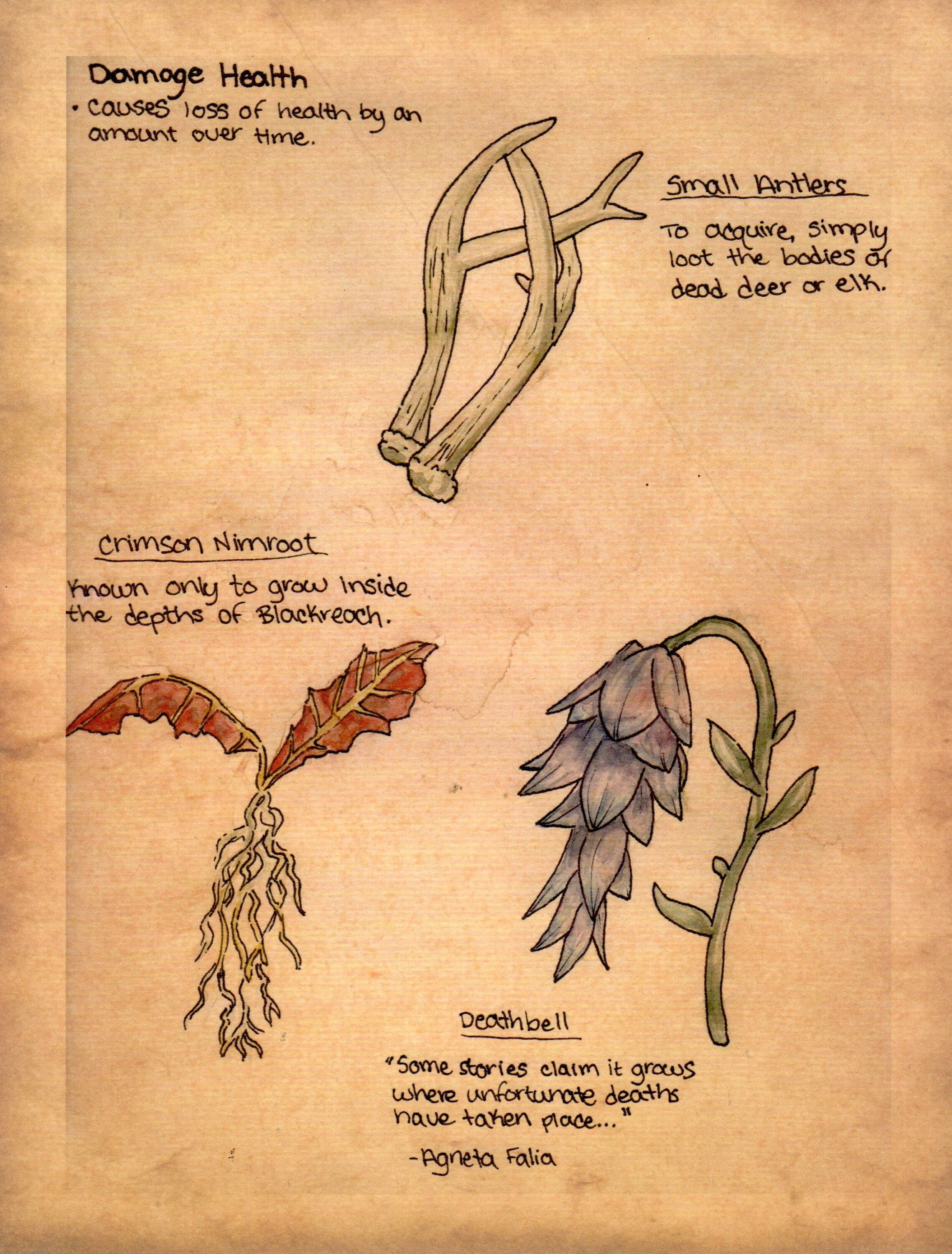 Elder Scrolls Inspired Skyrim Damage Health Magic Potion Etsy