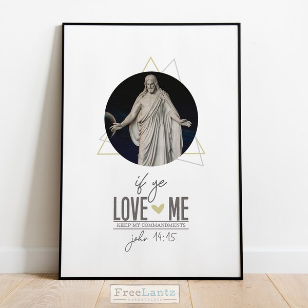 If Ye Love Me Keep My Commandments, 2019 mutual theme, Jesus Christ, lds primary, lds young women, lds relief society, lds poster