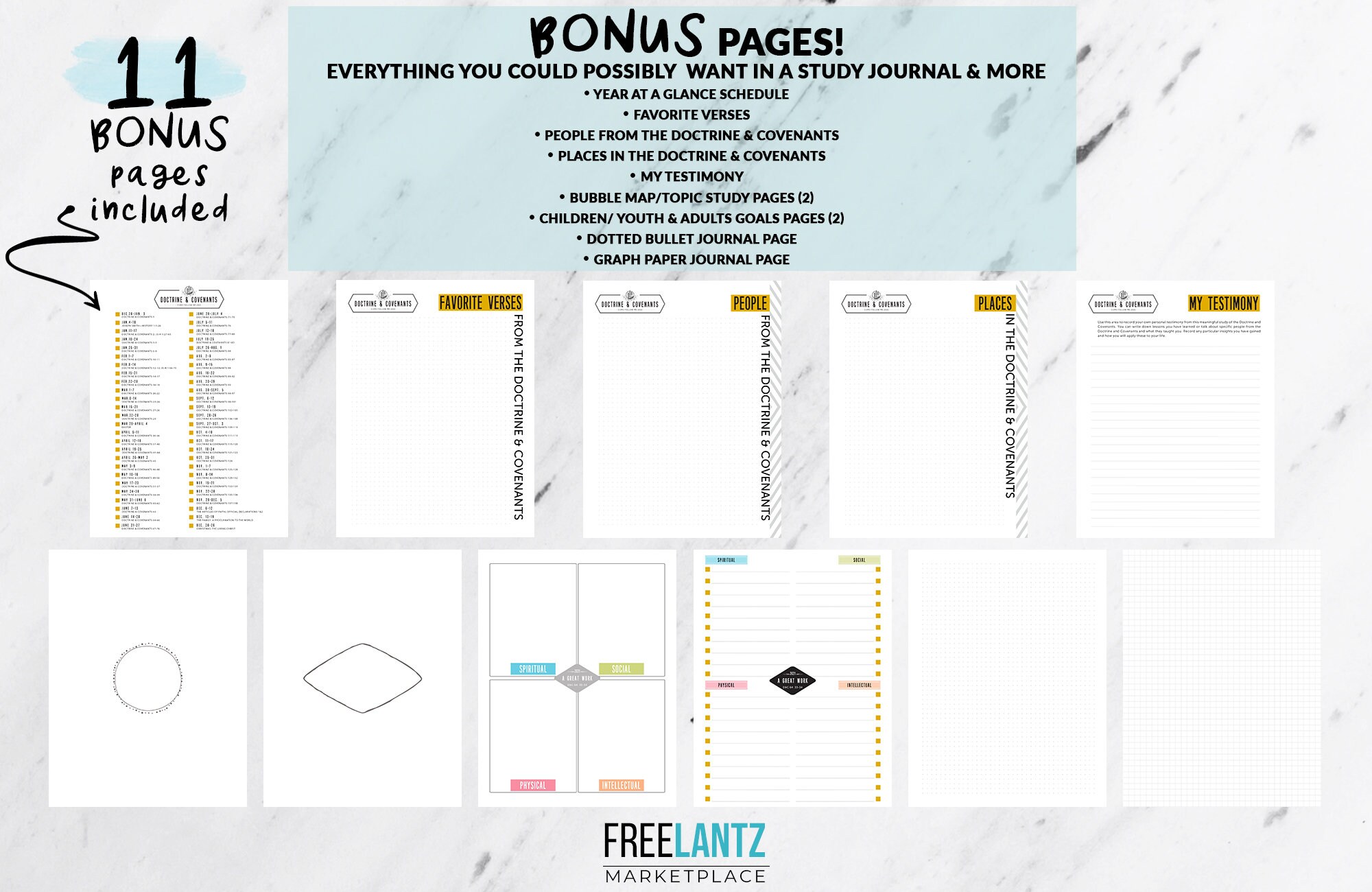 Come Follow Me Journal PRINTABLE Doctrine and Covenants Instant