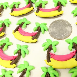Palm Tree Hammock Buttons Novelty Collection, Cabochons, Jesse James Buttons, Dress It Up Buttons, Cute buttons, Button Embellishments