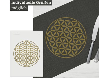Flower of Life stencil - other sizes available in our shop | Flower of Life stencil for acrylic painting, walls, airbrushing, fabric painting, furniture, upcycling