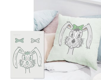 Rabbit stencil for children's room DIYs - can be used as a stencil for decoration at Easter - versatile reusable stencil with rabbit