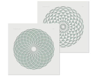 Torus stencils / stencils for acrylic painting / stencil wall / large wall stencil / painting stencil for walls / sacred geometry stencil