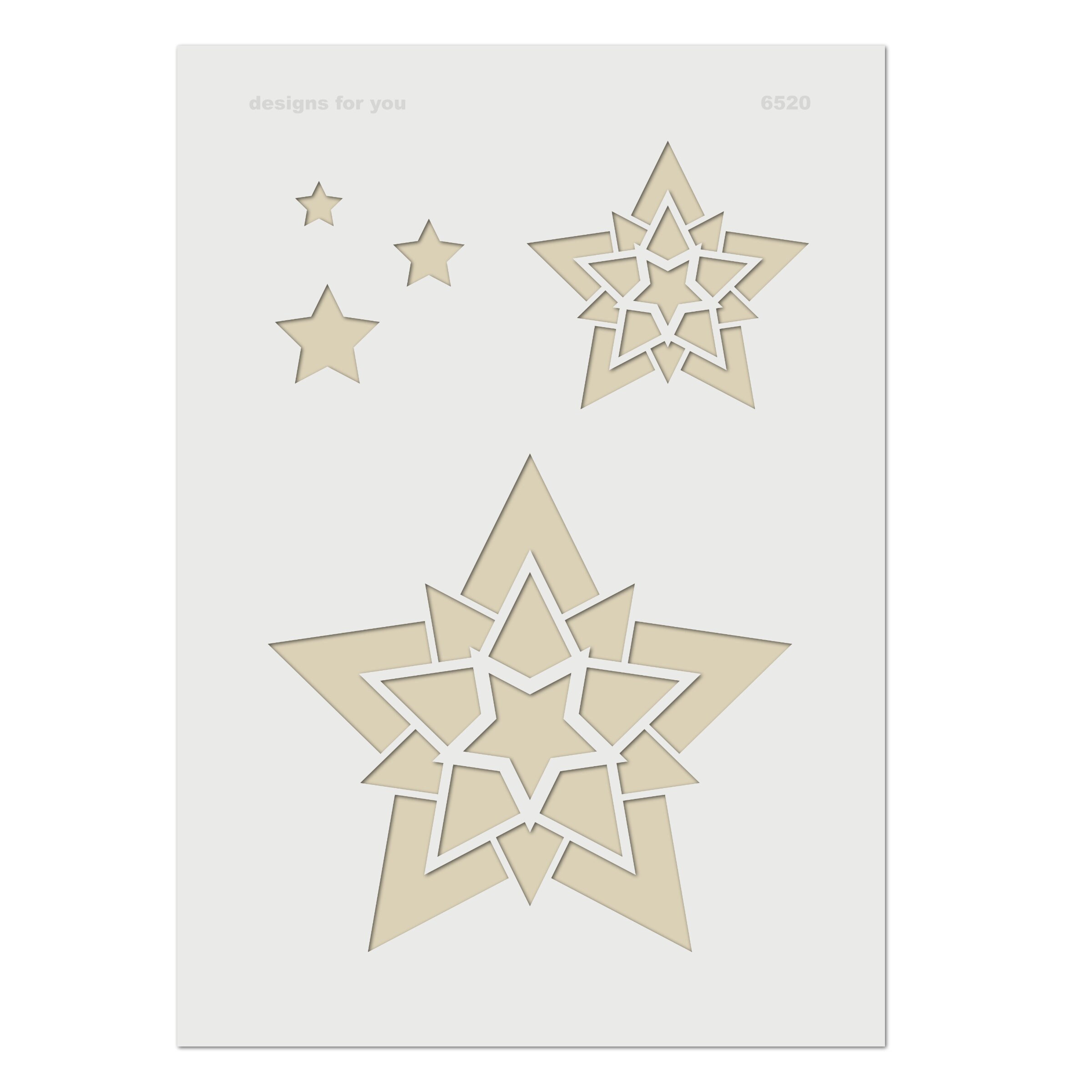  Schablone Sterne 