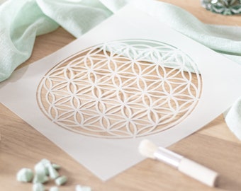 Flower of Life stencil Ø 20 cm - reusable stencil for acrylic painting, textile design, upcycling - custom size possible